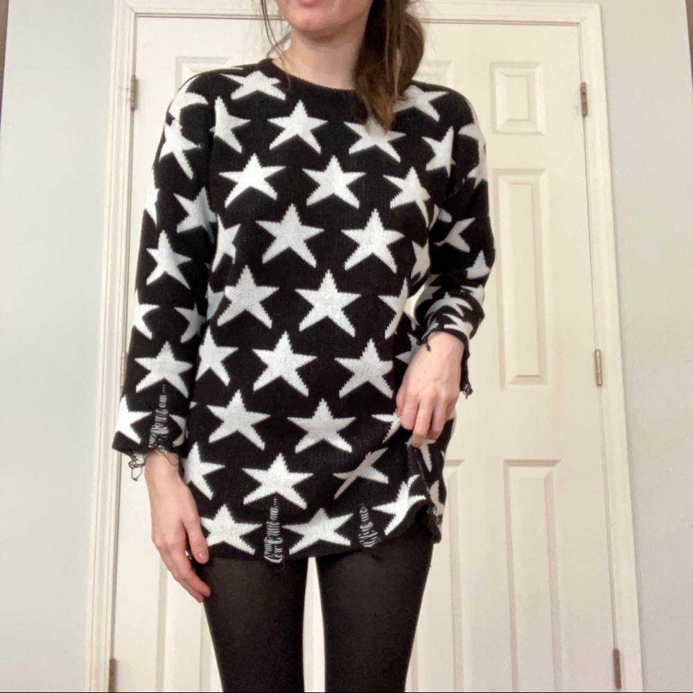 Distressed Nightsky Sweater